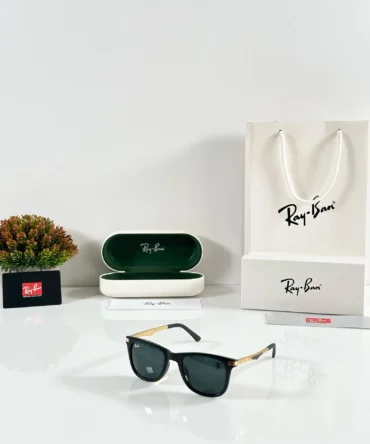 Rayban 4287 Gold Black Glass Sunglasses