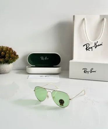 Rayban Aviator Gold Green Sunglasses