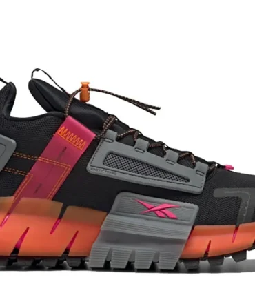 Reebok Zig Kinetica Edge Black Pink Orange Sneakers