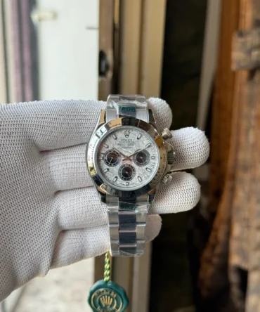 Rolex Daytona Silver Meteorite Dial Watch