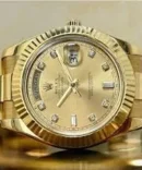 Rolex Oyster Perpetual Day Date Automatic Gold-Gold Diamond Watch