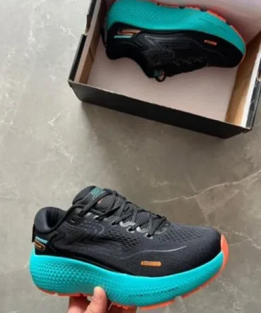 Skechers Go Run Maxroad Black Blue Shoes