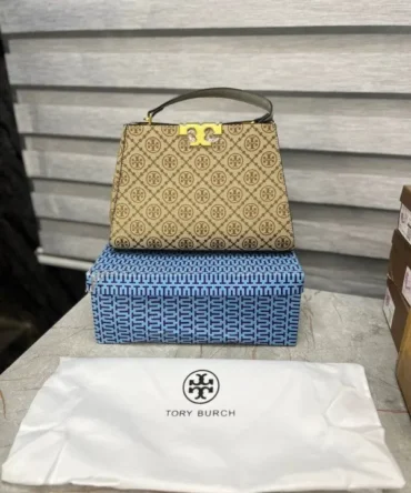 Tory Burch Eleanor Satchel With Box Bag