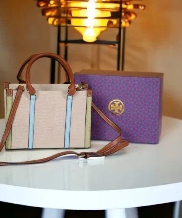 Tory Burch Mini Tote Bag With OG Box & Dust Bag & Extra Shoulder Strap (Green 595)