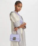 Tory Burch Spazzolato Mini Top-handle Bag (Mirage)