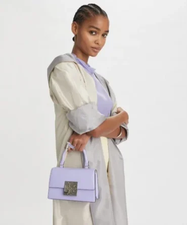 Tory Burch Spazzolato Mini Top-handle Bag (Mirage)