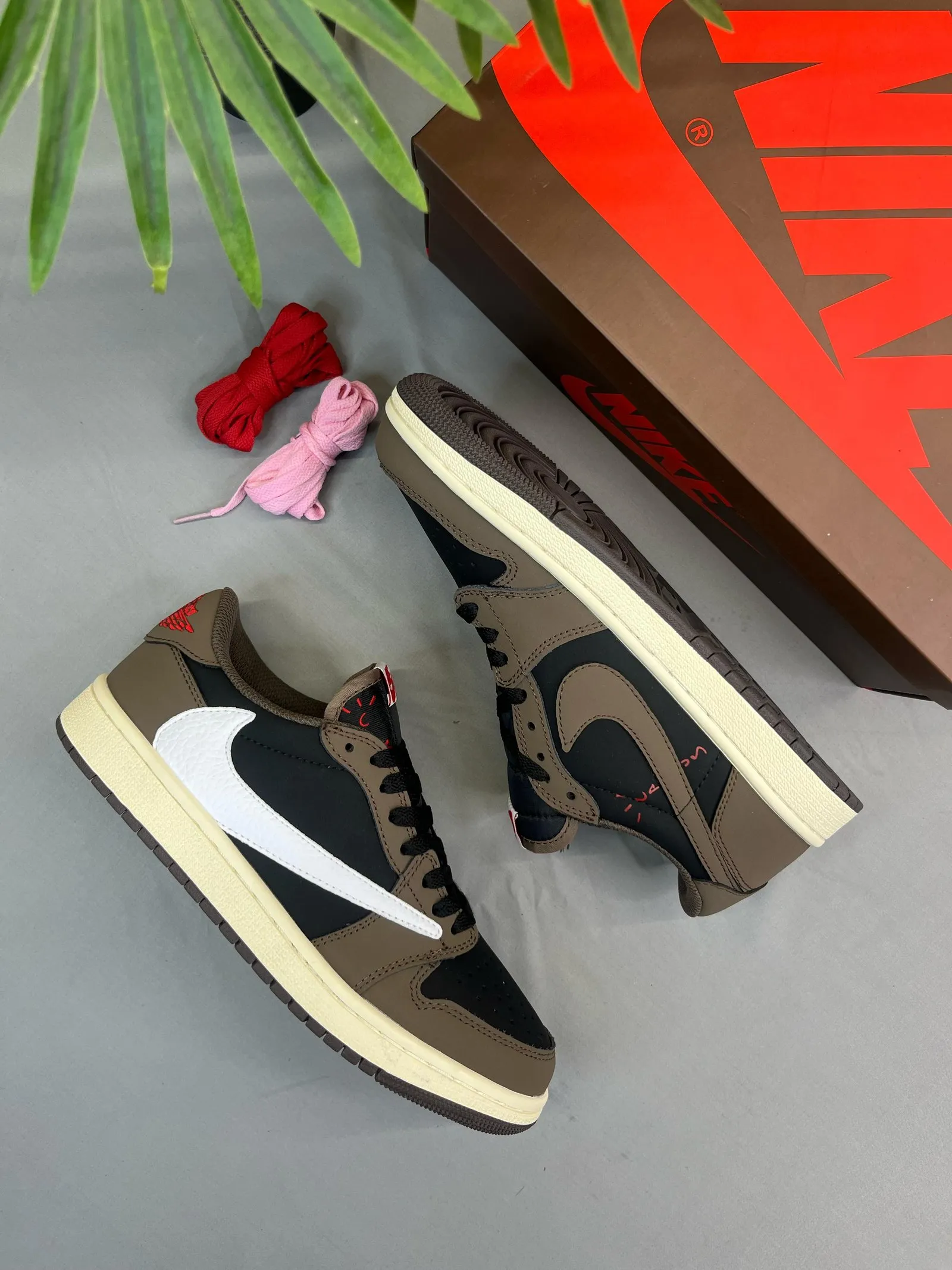 Travis Scott X Air Jordan 1 Low Mocha Semi UA Shoes
