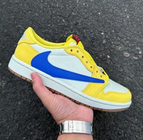 Travis Scott X Air Jordan 1 Low OG Canary Shoes