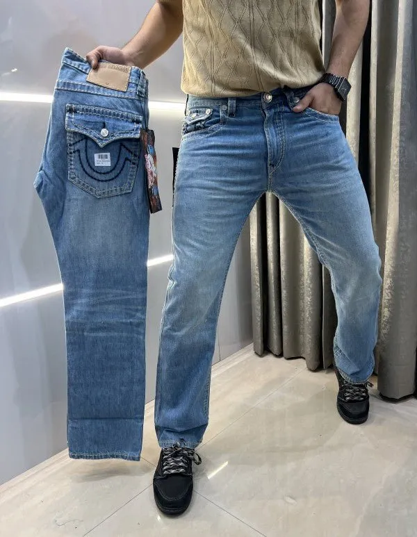 True Religion Light Blue Imported Premium Boot Cut Denim Apparel