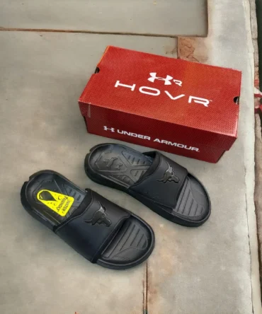 Under Armour Project Rock All Black Slides