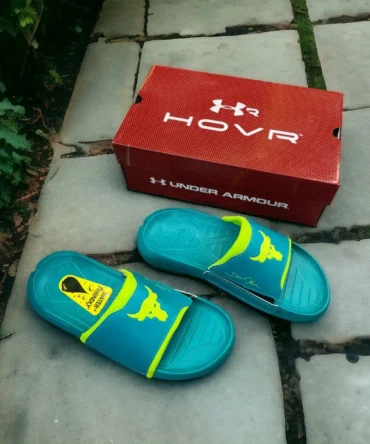 Under Armour Project Rock Green Slides
