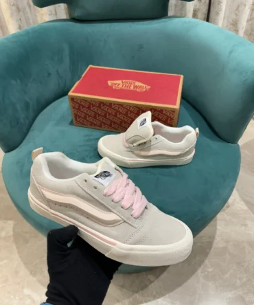 Vans Knu Skool Sweet Peach Pink White Women? Sneakers