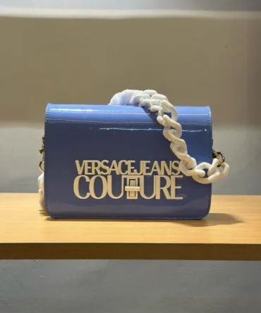 Versace Jeans Couture Structure Sling Bag With OG Box & Dust Bag (AV630 Blue)