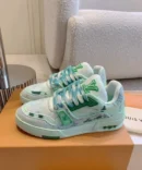 Virgil Abloh Iconic LV Trainer Sneaker Green With Double Box