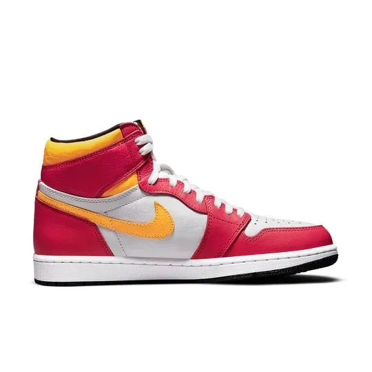 WMNS Nike Air Jordan 1 High Light Fusion Red Shoes