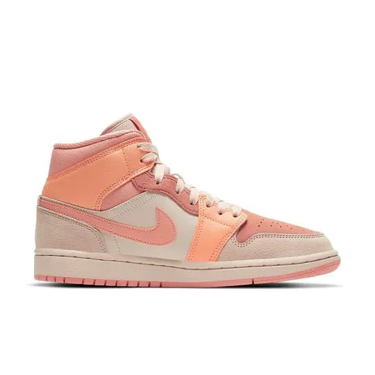 WMNS Nike Air Jordan 1 Mid Apricot Orange Shoes