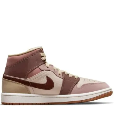 WMNS Nike Air Jordan 1 Mid Dark Pony Smoky Mauve Shoes