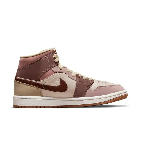 WMNS Nike Air Jordan 1 Mid Dark Pony Smoky Mauve Shoes