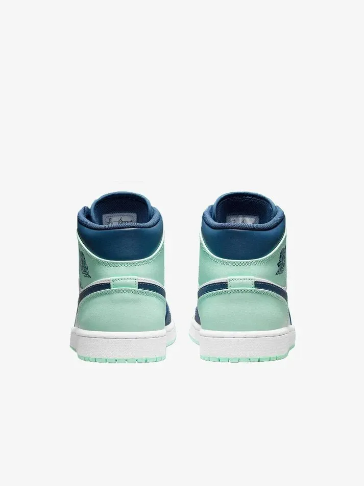 WMNS Nike Air Jordan 1 Mid Mystic Mavy Mint Foam Shoes