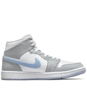 WMNS Nike Air Jordan 1 Mid Wolf Grey Shoes