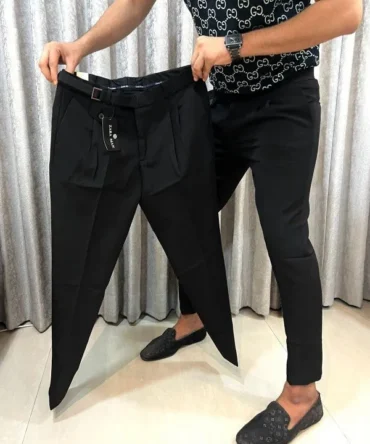 Zara Jet Black Korean Style Imported Premium Trousers