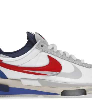 Zoom Cortez SP Sacai White University Red Shoes