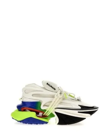 Balmain Men's White Unicorn Sneakers